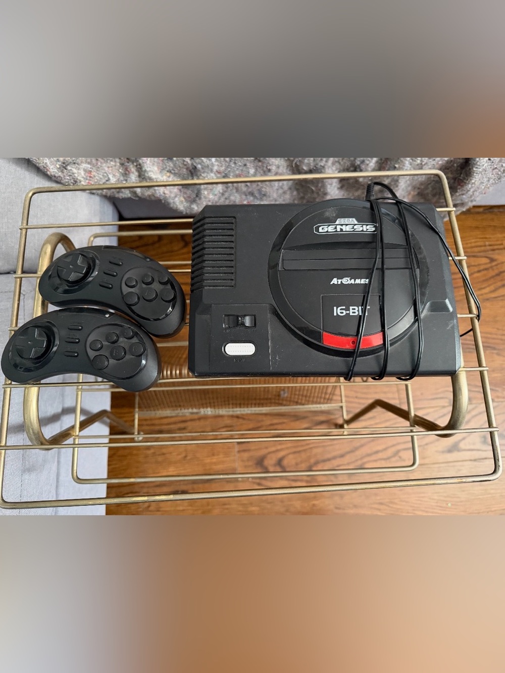 Genesis 16-Bit Retro Gaming Console with Two Wired Controllers - Black